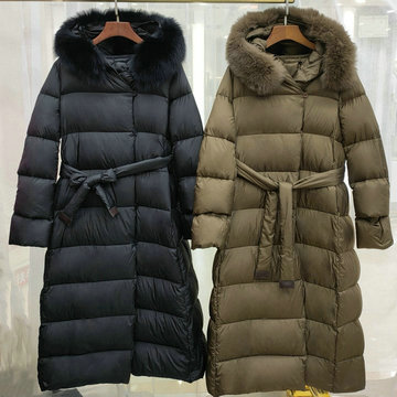 商品名称：マックスマーラ MaxMara XG-YFMAX24010 2024年秋冬最新入荷 フーデッド ロング ダウンジャケット ベルト付き ダウンジャケット レディース アウター