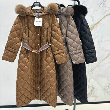商品名称：マックスマーラ MaxMara XG-YFMAX24012 2024年秋冬最新入荷 フーデッド ロング ダウンジャケット ベルト付き ダウンジャケット レディース アウター
