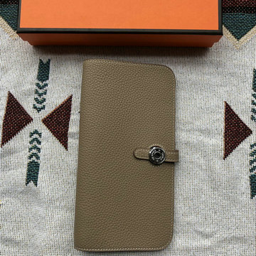 エルメス HERMES 063-H509ZTGBH  2024年最新入荷 ドゴン ロングウォレット 二つ折り長財布 幅狭い レザー