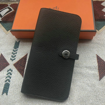 エルメス HERMES 063-H509ZTGBK 2024年最新入荷 ドゴン ロングウォレット 二つ折り長財布 幅狭い レザー