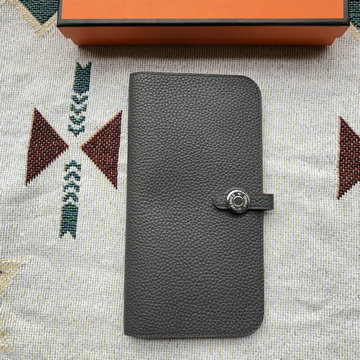 エルメス HERMES 063-H509ZTGTH 2024年最新入荷 ドゴン ロングウォレット 二つ折り長財布 幅狭い レザー