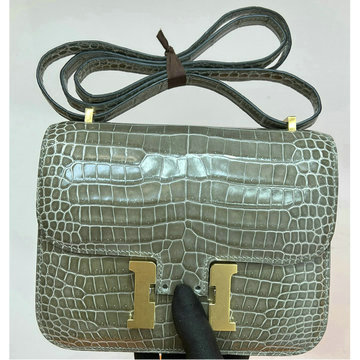 エルメス HERMES 063-H108219EWJHS 2024年最新入荷 コンスタンス ショルダーバッグ レディース American crocodile