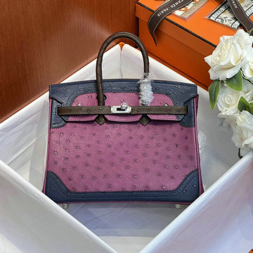 エルメス HERMES 063-HBK25TLPYML 2024年最新入荷 バーキンバッグ 25 トップハンドルバッグ トートバッグ ハンドバッグ レディース オーストリッチ革