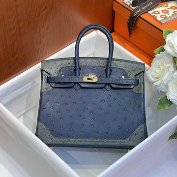 エルメス HERMES 063-HBK25TLQJSL 2024年最新入荷 バーキンバッグ 25 トップハンドルバッグ トートバッグ ハンドバッグ レディース オーストリッチ革
