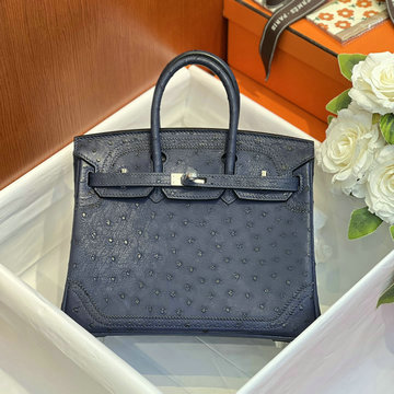 エルメス HERMES 063-HBK25TLQYSL 2024年最新入荷 バーキンバッグ 25 トップハンドルバッグ トートバッグ ハンドバッグ レディース オーストリッチ革