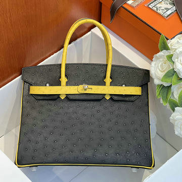 エルメス HERMES 063-HBK30TPYKY  2024年最新入荷 バーキンバッグ 30 トップハンドルバッグ トートバッグ ハンドバッグ レディース オーストリッチ革