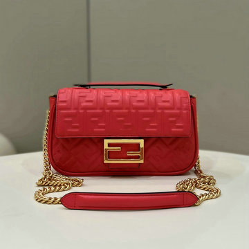フェンディ FENDI 168-FD8BR793RD 2024年最新入荷 バゲット チェーン ミディ トートバッグ 2way ショルダーバッグ レディース