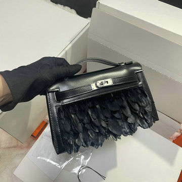 エルメス HERMES 063-HKL22YSFYBK 2024年最新入荷 ケリー ポシェット トップハンドルバッグ トートバッグ ハンドバッグ フラップバッグ レディース