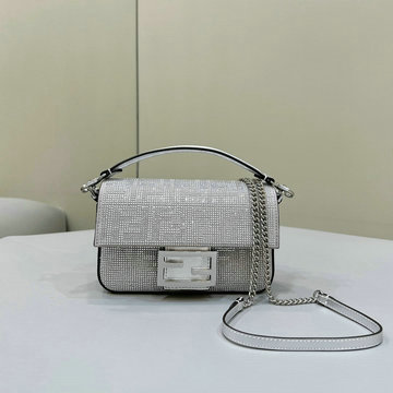 商品名称：フェンディ FENDI 168-FD8BS017MDYS 2024年最新入荷 バゲット ミニ トートバッグ 2way ショルダーバッグ チェーンポーチ レディース クリスタルFFモチーフ