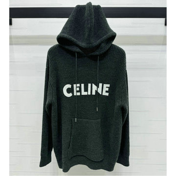 商品名称：セリーヌ CELINE XG-MYCE24009  2024年秋冬最新入荷 トリオンフ ブルゾン ニットセーター フード付き セーター レディース