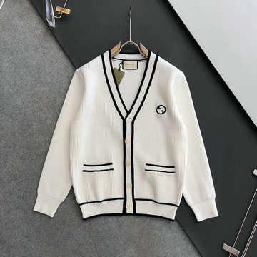商品名称：グッチ GUCCI JS-MYGG24018 2024年秋冬最新入荷 Vネック カーディガン ロングスリーブ ニットセーター 男女兼用