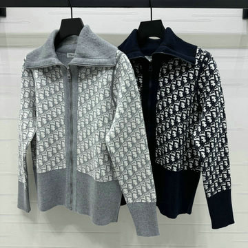 商品名称：クリスチャンディオール CHRISTIAN DIOR JS-MYCD24032 2024年秋冬最新入荷 クロップド リバーシブル カーディガン ロングスリーブ ジャケット