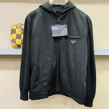商品名称：プラダ PRADA JS-WTPD24010 2024年春夏最新入荷 ロングスリーブ ボンバージャケット フルジップ ジャケット フード付き トップスコート 長袖