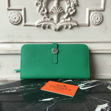 エルメス HERMES 063-H509ZTGZG 2024年最新入荷 ドゴン ロングウォレット 二つ折り長財布 幅狭い レザー