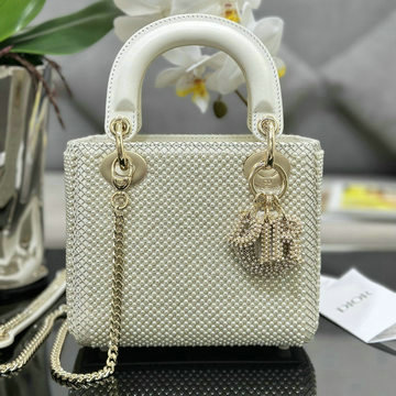 商品名称：クリスチャンディオール CHRISTIAN DIOR GH-CD0505BZBS 2024年最新入荷 レディ ディオール ミニ トートバッグ 2way ショルダーバッグ パール レディース