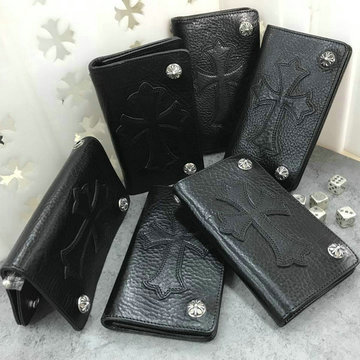 クロムハーツ Chrome Hearts YXBL-CMS001  2024年最新入荷 ロングウォレット フラップ 長財布 レザー シルバー