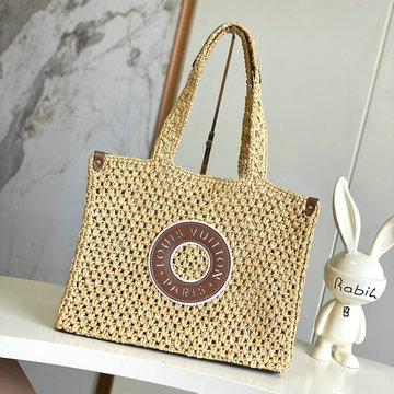 商品名称：ルイヴィトン LOUISVUITTON YXBL-M24723 2024年最新入荷 オンザゴー ヴォワヤージュ ハンドバッグ トートバッグ ショッピングバッグ ナチュラルラフィア