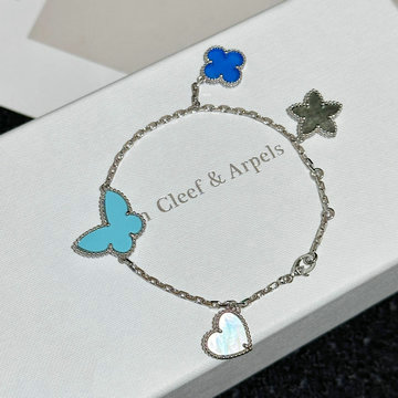 ヴァン クリーフ アーペル Van Cleef Arpels YXBL-SZVA24002 2024年最新入荷 ラッキー スプリング ブレスレット チェーン 4モチーフ アクセサリー ジュエリー