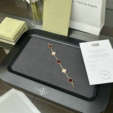 ヴァン クリーフ アーペル Van Cleef Arpels YXBL-SZVA24003  2024年最新入荷 ラッキー スプリング ブレスレット チェーン 5モチーフ アクセサリー ジュエリー
