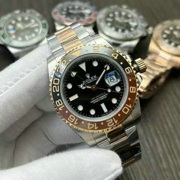 ロレックス ROLEX ZX-RXT24008 2024年最新入荷 GMT-MASTER ウォッチ メンズ 腕時計 黒文字盤 ステンレススティール