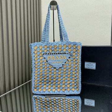 商品名称：プラダ PRADA GH-PD1BG393PLX 2024年最新入荷 クロシェ トートバッグ ショルダーバッグ レディース ラフィア