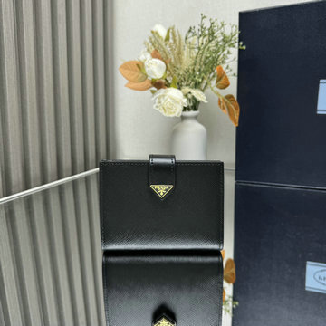 プラダ PRADA GH-PD1MV2042BK 2024年最新入荷 シティカーフタブ 財布 二つ折り短財布 ショートウォレット レディース