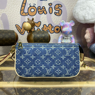 ルイヴィトン LOUISVUITTON 057-M82692 2024年最新入荷 新作 ポシェット アクセソワール ポーチ ショルダーバッグ モノグラムデニムキャンパス