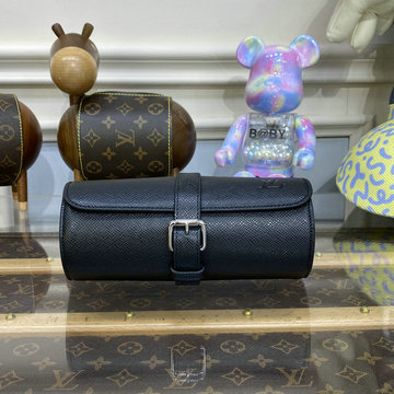 ルイヴィトン LOUISVUITTON 057-M32719 2019年最新入荷 エテュイ 3 モントル ウォッチケース タイガレザー 時計ボックス 黒