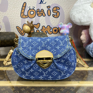 ルイヴィトン LOUISVUITTON 057-M46829 2024年最新入荷 新作 LV リミックス サンセット 斜め掛け ショルダーバッグ クロスボディバッグ モノグラムデニム