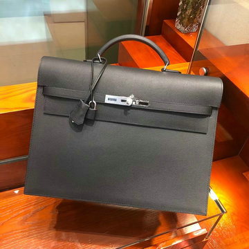 エルメス HERMES 063-HKL38SZYBK 2024最新入荷 ケリー サック ア デペッシュ 38 ブリーフケース トートバッグ ハンドバッグ 2way ショルダーバッグ