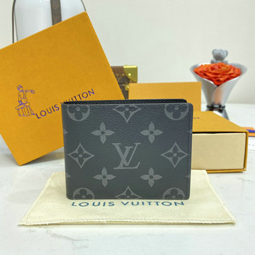 ルイヴィトン LOUISVUITTON 057-M62294 2019年最新入荷 ポルトフォイユ スレンダー 二つ折り短財布 モノグラム エクリプス 黒