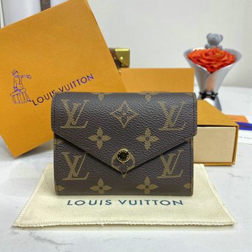 ルイヴィトン LOUISVUITTON 057-M62472 2018年最新入荷 ポルトフォイユ ヴィクトリーヌ 三つ折り短財布 モノグラム 小銭入れ付き