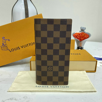 ルイヴィトン   LOUISVUITTON  057-N60017 2018年最新入荷 ポルトフォイユ ブラザ 二つ折り長財布 ダミエエベヌ ロングウォレット