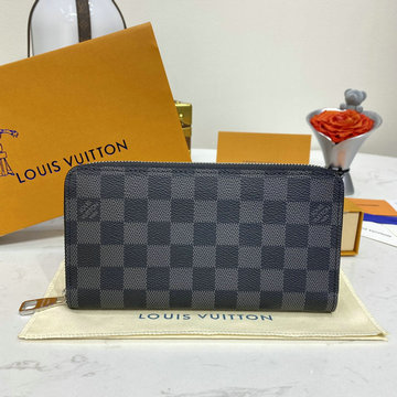 ルイヴィトン LOUISVUITTON 057-N41662 2024年最新入荷 ジッピー ウォレット ラウンドファスナー長財布 ロングウォレット ダミエグラフィットキャンパス