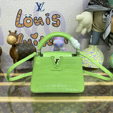 ルイヴィトン LOUISVUITTON 057-N90345Q 2024年最新入荷 カプシーヌ mini トップハンドルバッグ トートバッグ 2way ショルダーバッグ クロスボディ