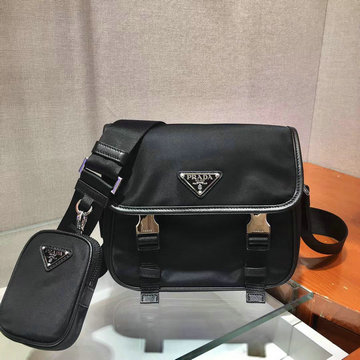 プラダ PRADA 99-PD2VD034BK 2020年最新作 メッセンジャーバッグ 斜め掛け ショルダーバッグ サフィアーノレザー ナイロン