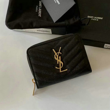 イヴサンローラン Saint laurent YSGH-YSL403723JBK 2019年最新入荷ジップウォレット ファスナー短財布 コインケース付き カードケース付き