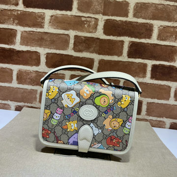 商品名称：グッチ GUCCI 057-GG671620HBS 2024年最新入荷 インターロッキングG付き ミニバッグ 斜め掛け ショルダーバッグ クロスボディバッグ キャンパス