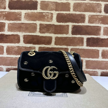 商品名称：グッチ GUCCI 057-GG446744RBK 2024年最新入荷 GGマーモント 斜め掛け ョルダーバッグ フラップバッグ クロスボディバッグ