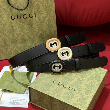 グッチ GUCCI 057-GG414516YBK  2024年最新入荷 リバーシブルベルト カーフレザー ワイドベルト ウェストベルト 幅3.5cm