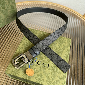 グッチ GUCCI 057-GG771105PY 2024年最新入荷 GGダブル バックル付き リバーシブル ベルト 幅30mm