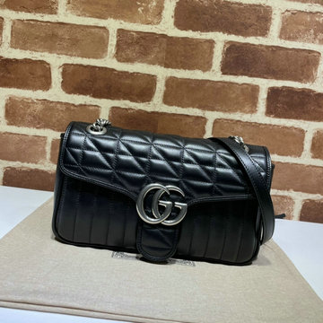 グッチ GUCCI 057-GG443497JBK 2024年最新入荷 GGマーモント 斜め掛け ョルダーバッグ フラップバッグ クロスボディバッグ