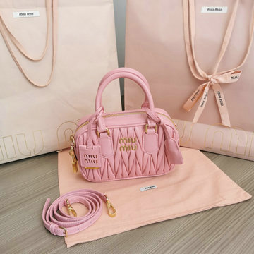 ミュウミュウ MIUMIU GH-MM5BB123BYF 2024年最新入荷 アルカディ トートバッグ スモール ハンドバッグ 2way ショルダーバッグ クロスボディバッグ
