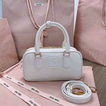 ミュウミュウ MIUMIU GH-MM5BB142PBS 2024年最新入荷 アルカディ トップハンドルバッグ トートバッグ ハンドバッグ 2way 斜め掛け ショルダーバッグ
