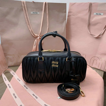ミュウミュウ MIUMIU GH-MM5BB148BBK 2024年最新入荷 アルカディ トップハンドルバッグ トートバッグ ハンドバッグ 2way 斜め掛け ショルダーバッグ