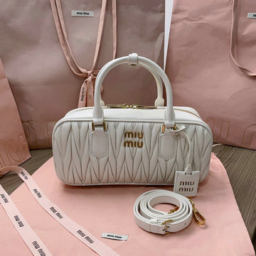 ミュウミュウ MIUMIU GH-MM5BB148BBS 2024年最新入荷 アルカディ トップハンドルバッグ トートバッグ ハンドバッグ 2way 斜め掛け ショルダーバッグ