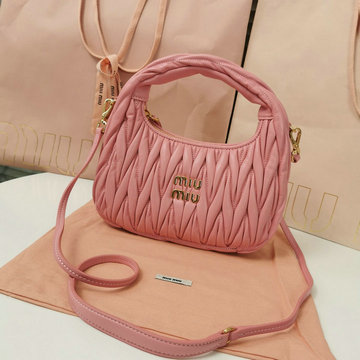 ミュウミュウ MIUMIU GH-MM5BC125BFH  2024年最新入荷 ワンダー ホーボーバッグ トートバッグ ハンドバッグ 2way 斜め掛け ショルダーバッグ