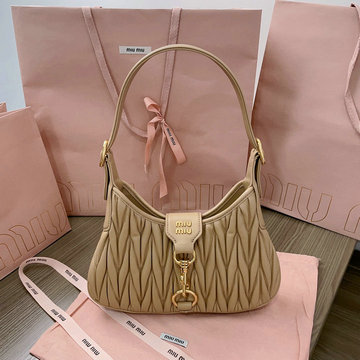 ミュウミュウ MIUMIU GH-MM5BC157BLF 2024年最新入荷 ホーボーバッグ トートバッグ ハンドバッグ ショルダーバッグ クロスボディバッグ レディースかばん