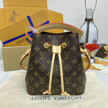 ルイヴィトン LOUISVUITTON 057-M46581 2024年最新入荷 ナノ ノエ 斜め掛け ショルダーバッグ クロスボディバッグ ドローストリングバッグ