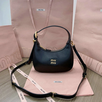 ミュウミュウ MIUMIU GH-MM5BC161PBK 2024年最新入荷 ホーボーバッグ トートバッグ 2way 斜め掛け ショルダーバッグ クロスボディバッグ レディースかばん